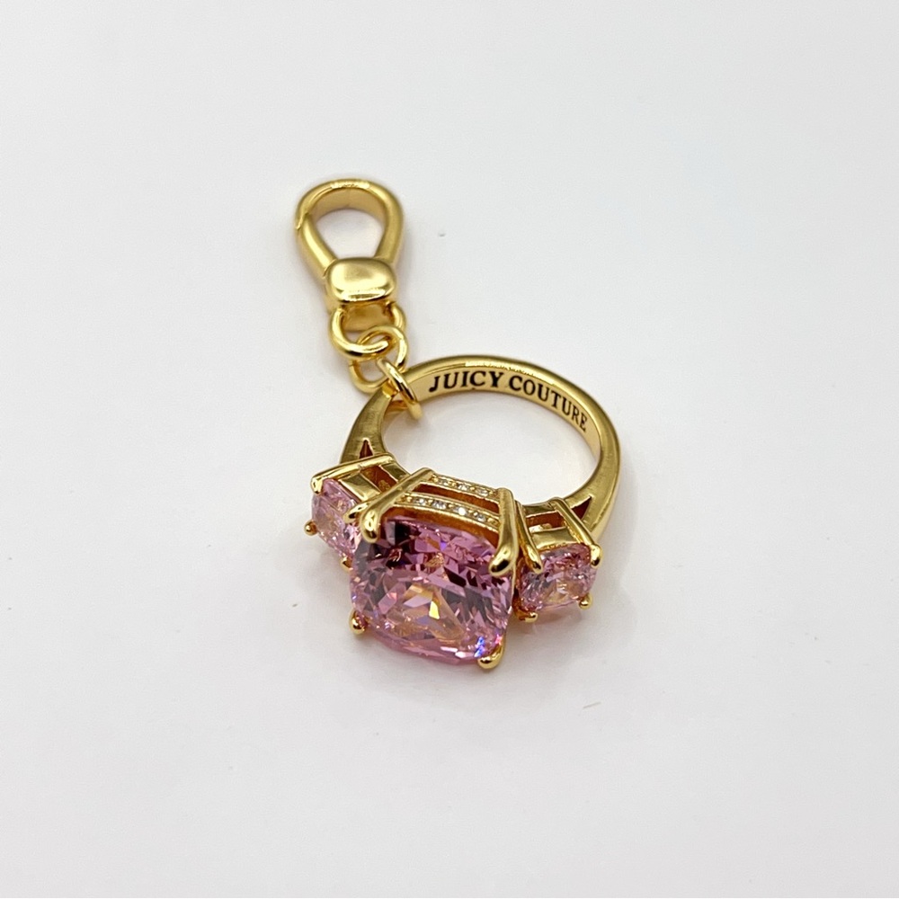 Juicy Couture pink engage ring charm